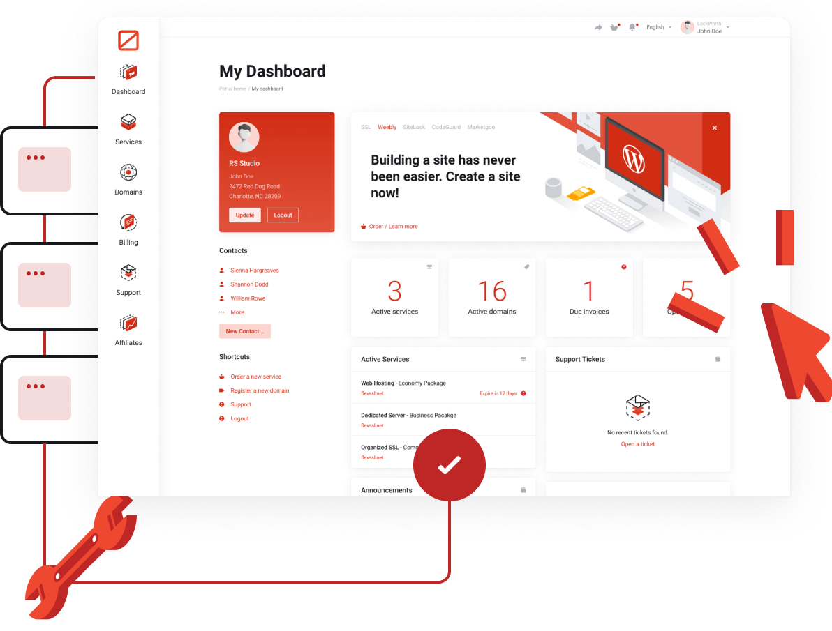 aøe - Adaptive Online Environment - Super easy control panel to manage all your services